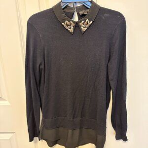 Black Ted Baker London Sweater with Silver Accents